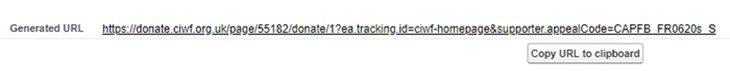 Generated URL without UTM parameters