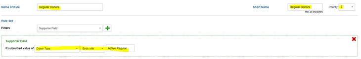 regular donors thank you email set up