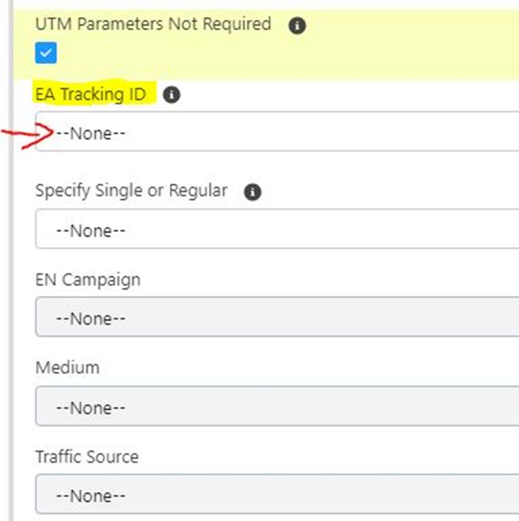 UTM parameters not required